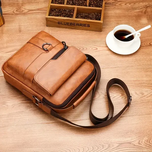PU Leather Messenger Bag
