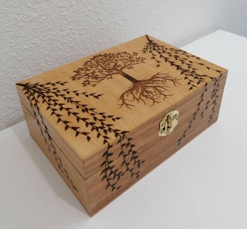 Arbre de vie celtique boite à 4 compartiments