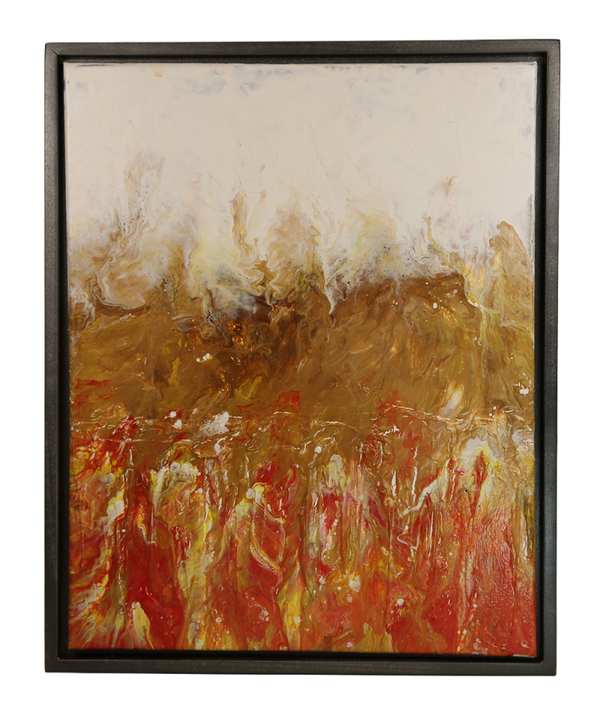 Field of hope, acrylic painting on canvas by original artist- 17 x 21 inches
