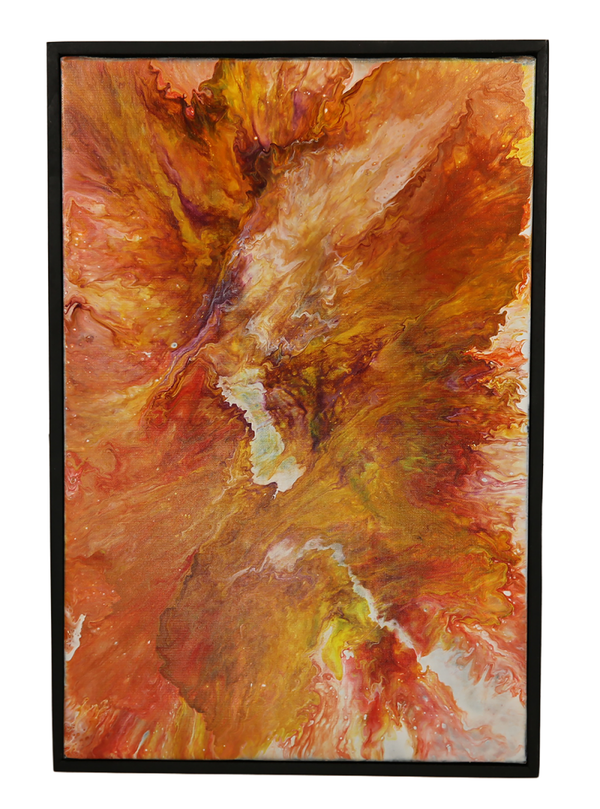 Phoenix Rising, acrylic paintings on canvas hand painted - 12 x 18 inches