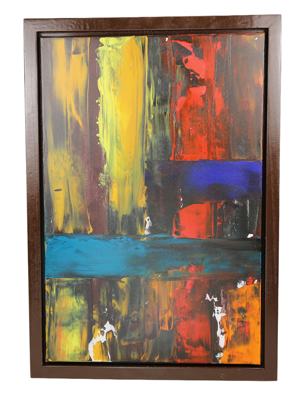 Fire and Water, acrylic painting on canvas by original artist - 18 x 26 inches