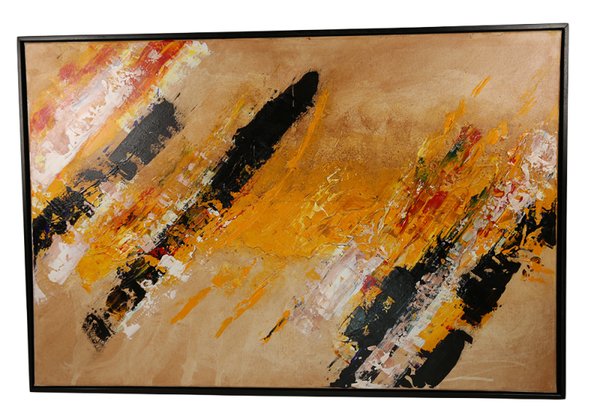 Shifting Currents, acrylic and plaster on canvas, hand painted - 25 x 37 inches