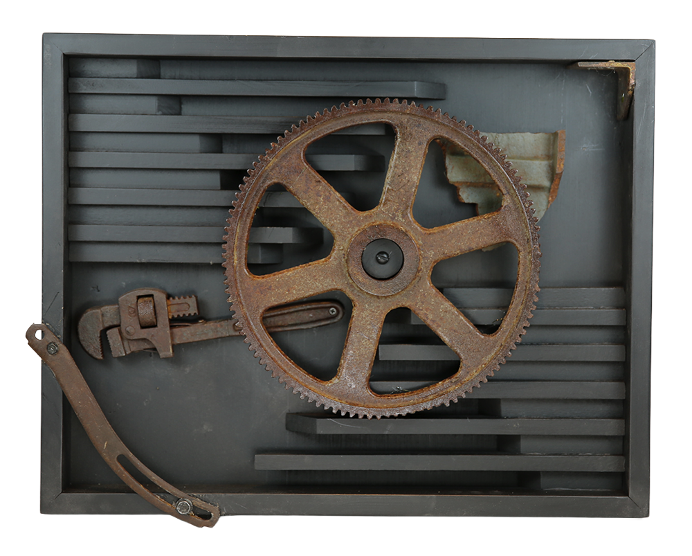 Assemblage, Iron Memories - 21 x 17 inches