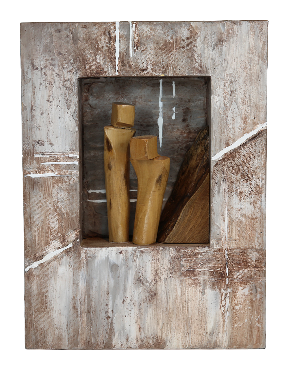 Shadow Box, Nested in Silence, Original Acrylic Fine Art - 13 x 18 x 3 inches