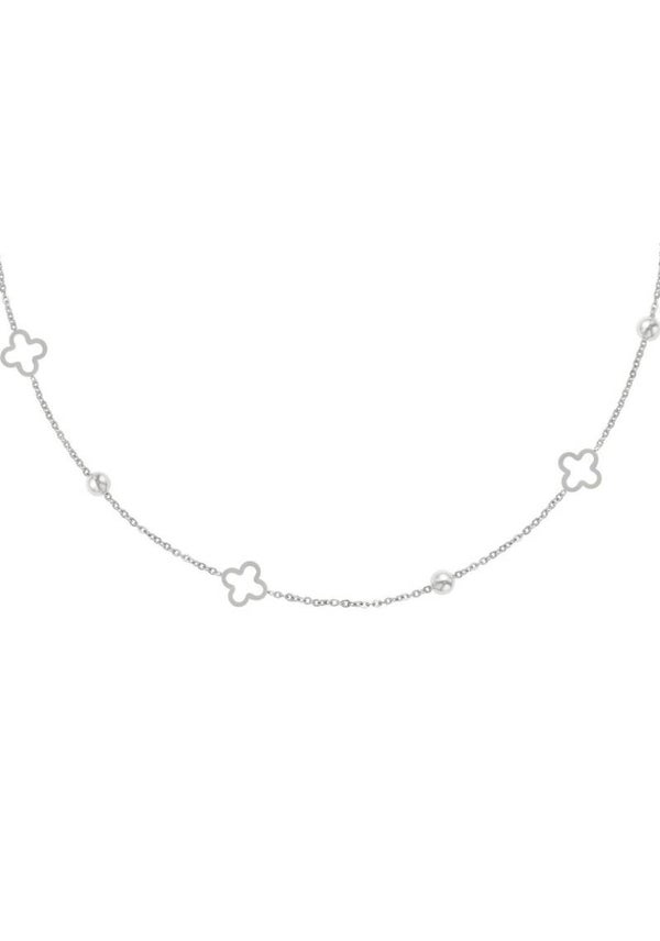 Necklace Open Clover Silver