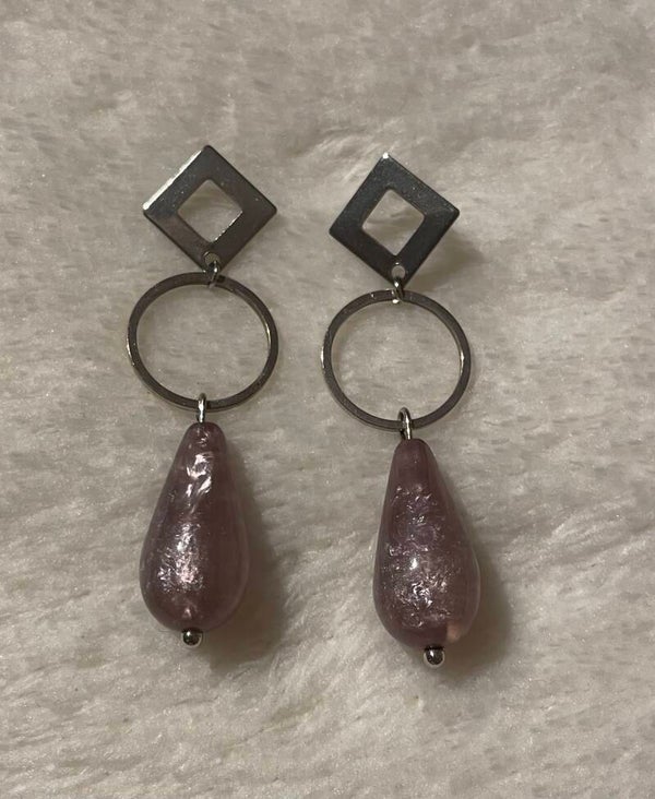 Earrings Purple PU1