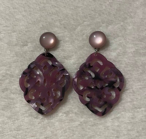 Earrings Purple PU3