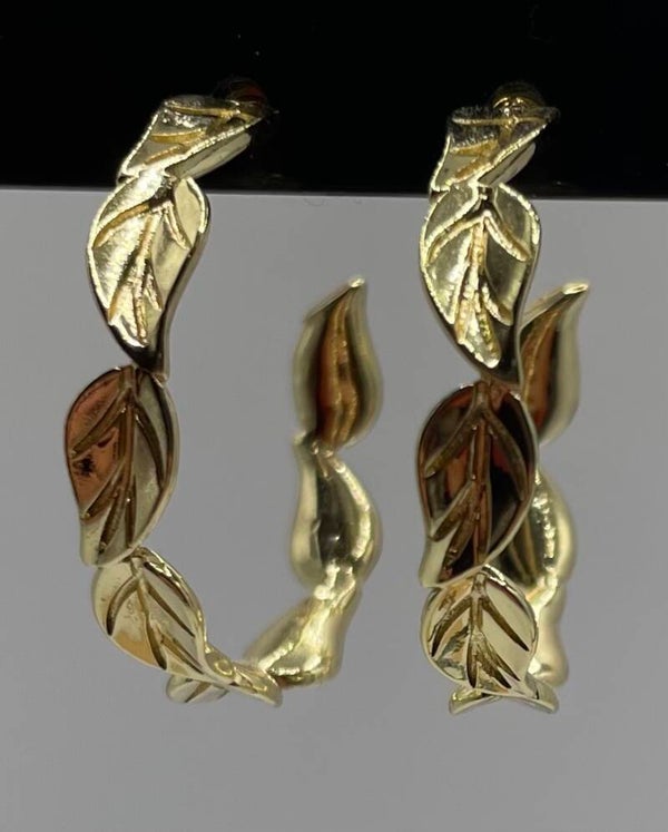 Earrings Leaf Gold