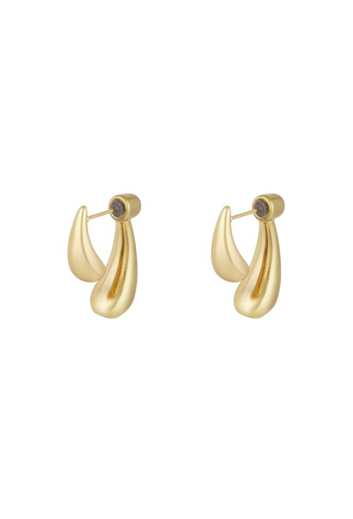 Earrings Double Drop Gold
