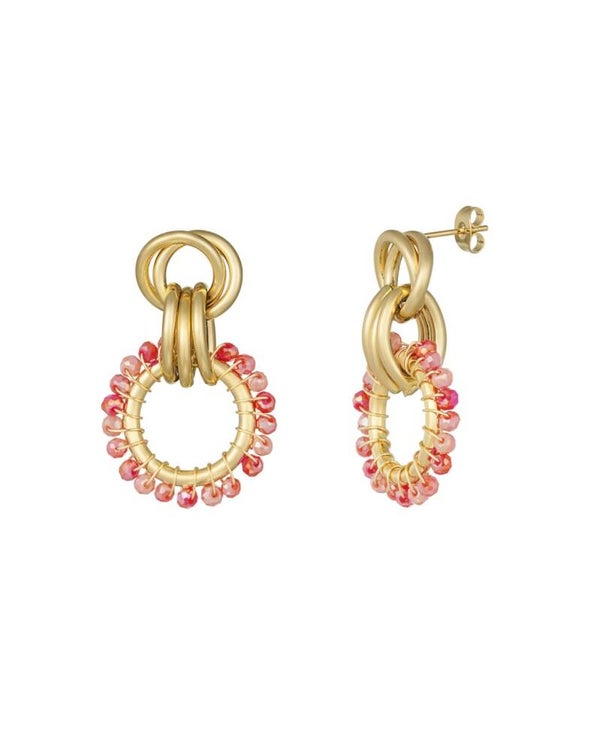 Earrings Happy Elegance Salmon Gold