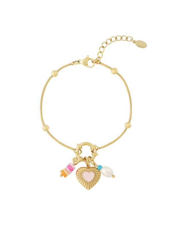 Bracelet DIY Cute Heart Gold