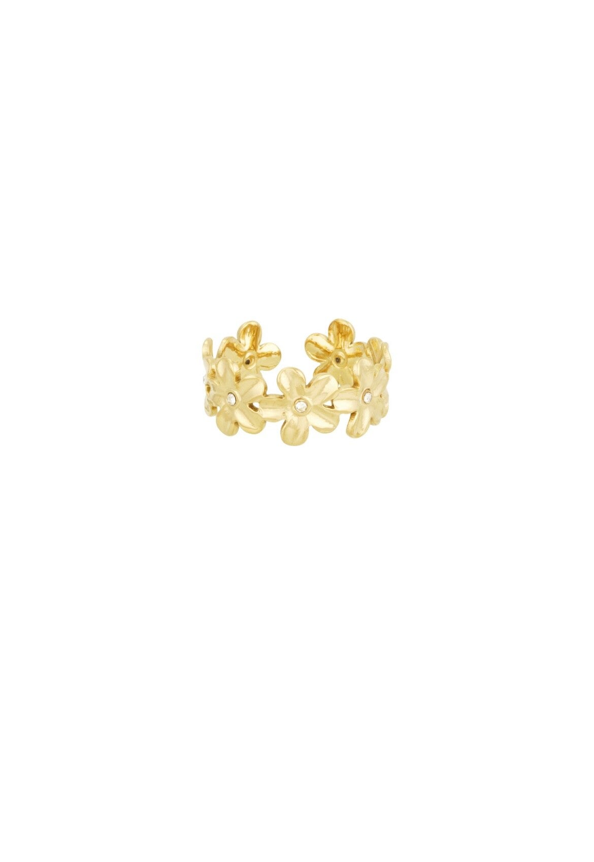 Ring Infinity Flowers Gold
