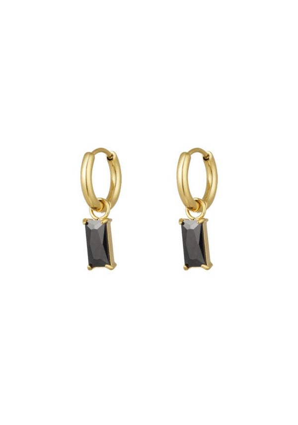 Earrings Cilou Black Gold