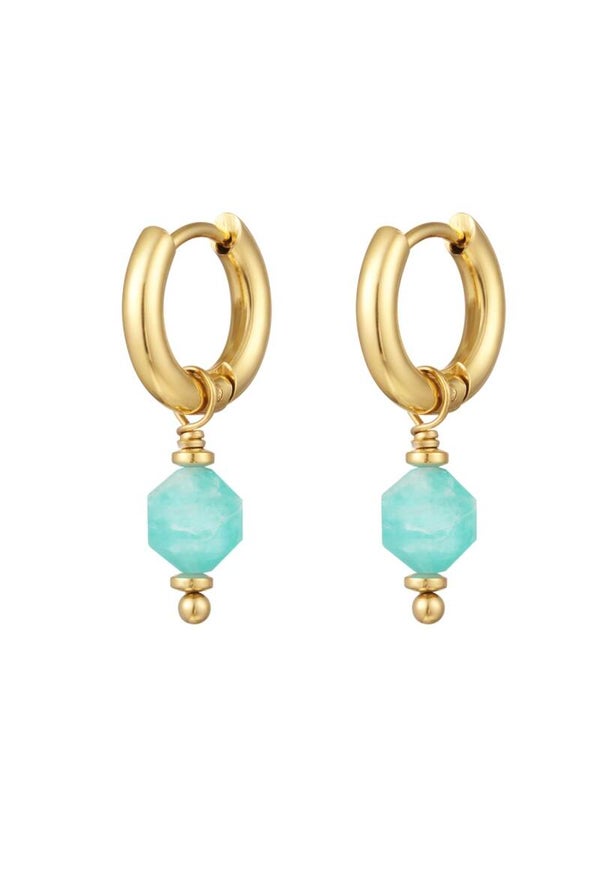 Earrings Luna Blue Gold