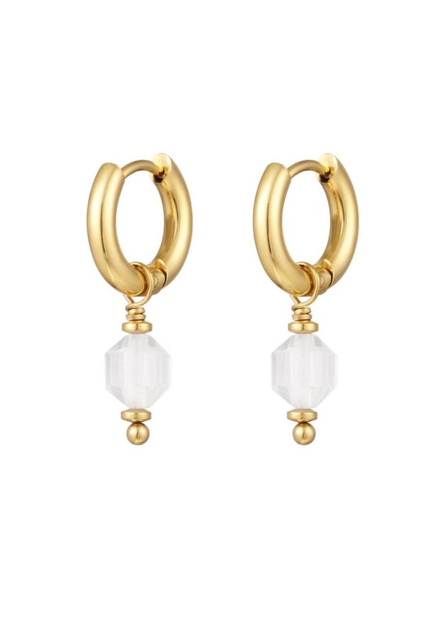 Earrings Luna Crystal Gold