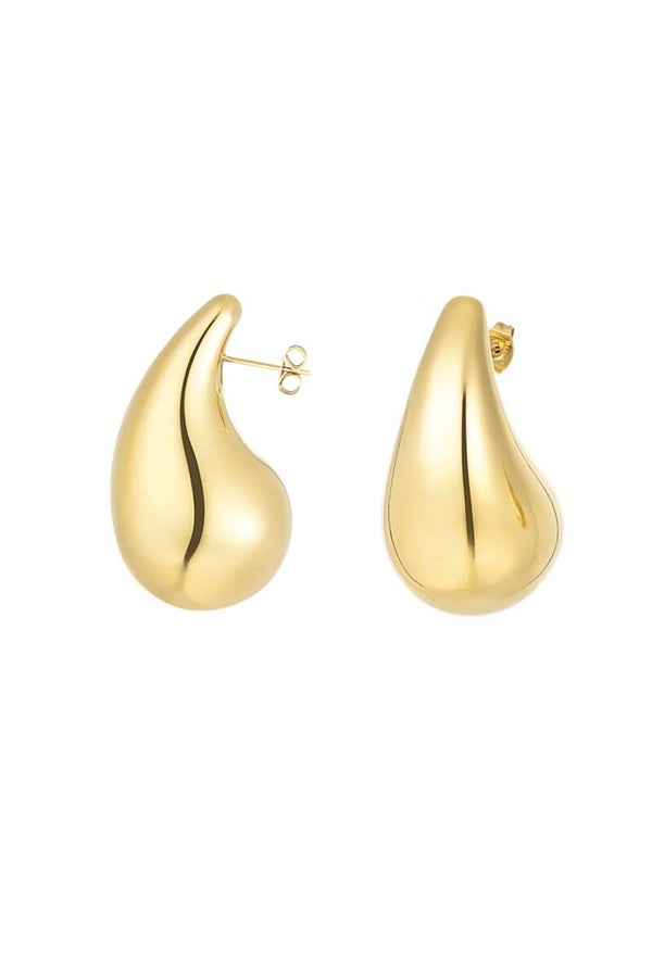 Earrings Teardrop Big Gold
