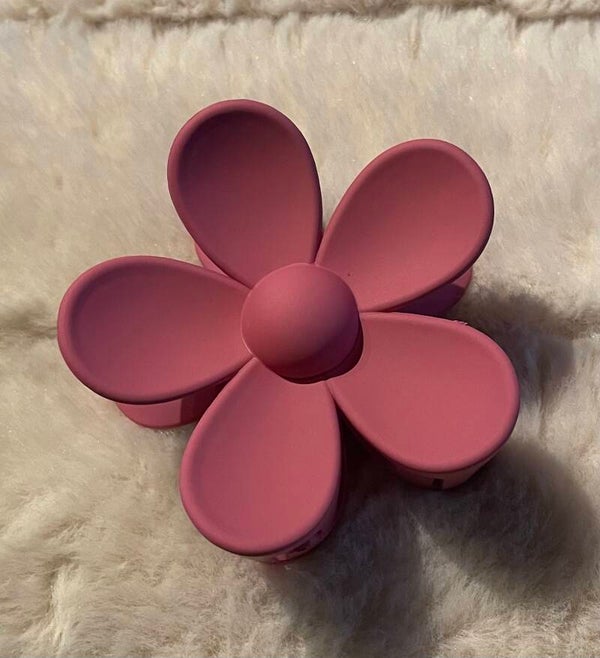 Hairclip Flower Dark Pink