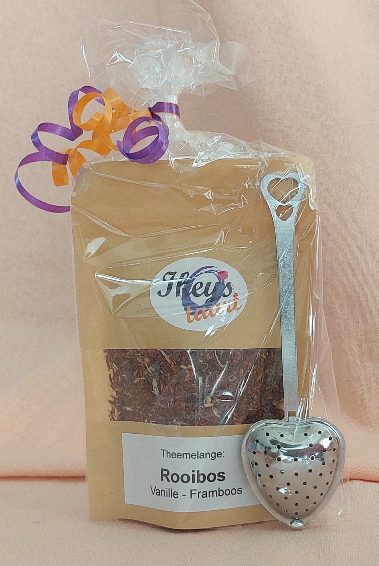 Cadeau-set: Thee naar keuze met thee-ei/knijper