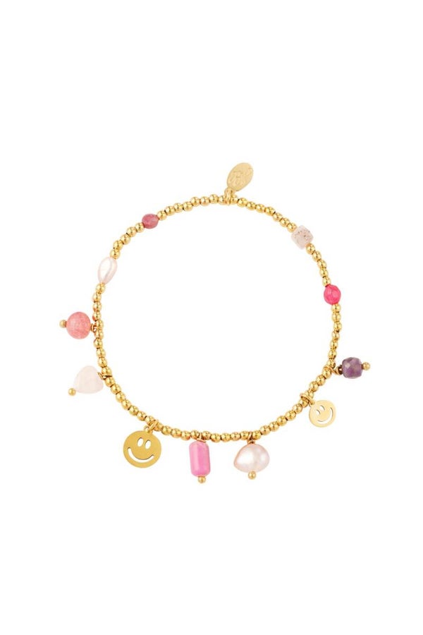 Kralen armband smiley