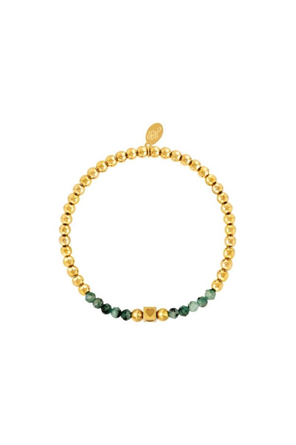 Kralen armband met steentjes