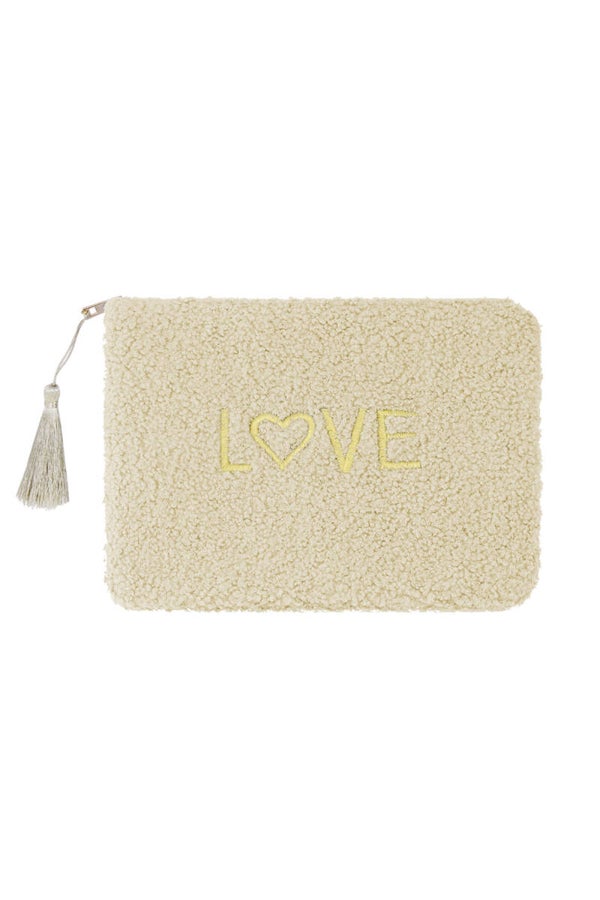 Make-up tas teddy beige