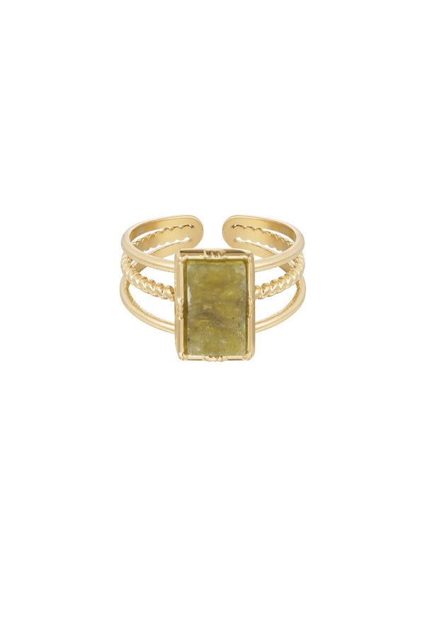 Ring met beige steen