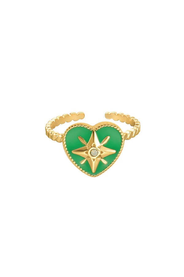 Ring hart green