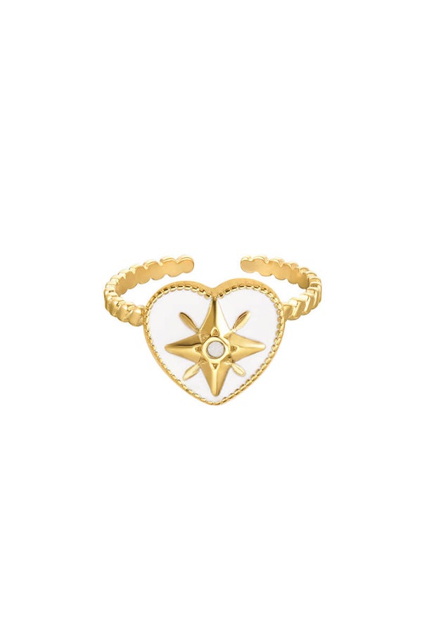 Ring hart white