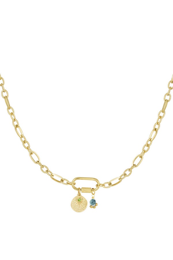 Schakelketting met bedels - groen