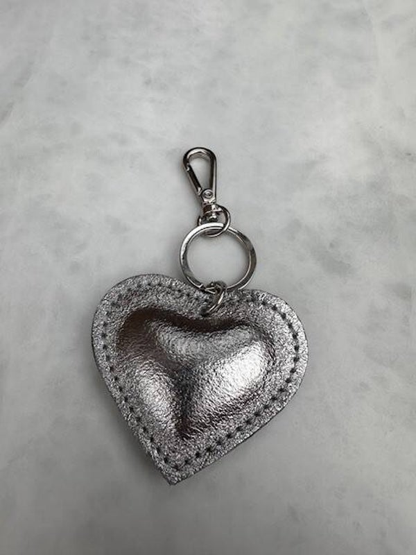 Sleutelhanger hart zilver