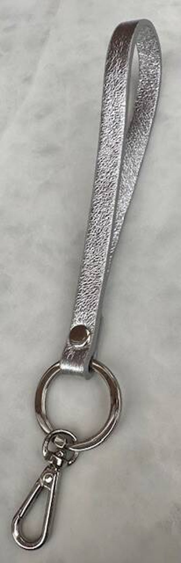 Sleutelhanger metallic zilver