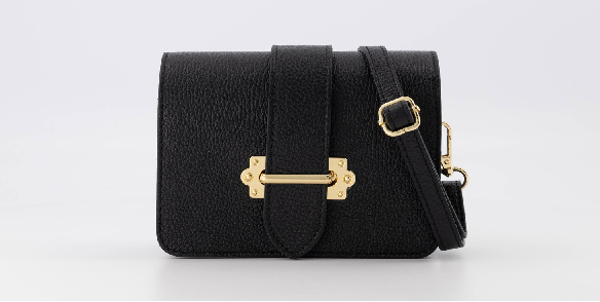 Crossbody tas Pira Classic grain zwart