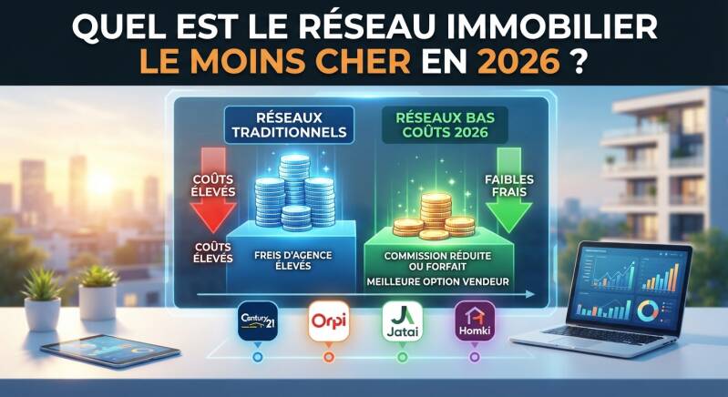 reseau immobilier le moins cher en 2026 