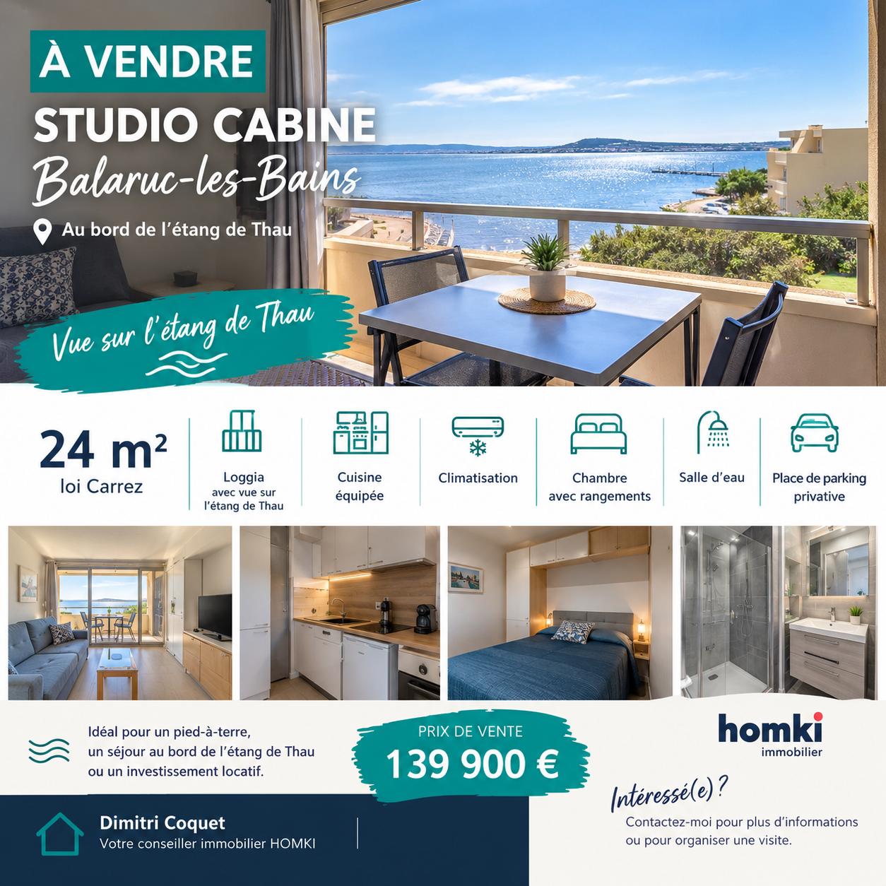 Video studio cabine vue etang thau balaruc les bains