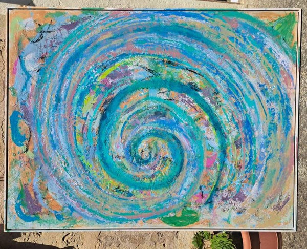 Acryl auf Holz 146 x 108 healing fest 2026 mallorca