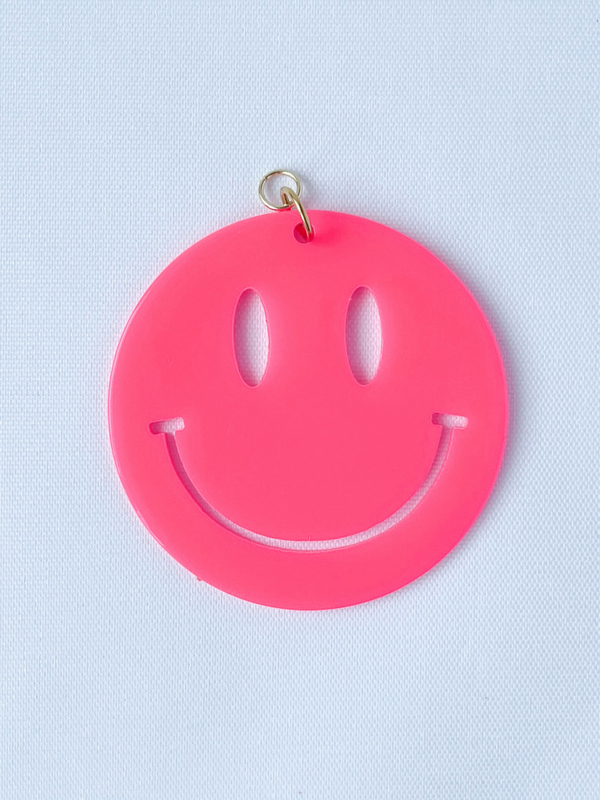 Bedel Smiley - neon roze