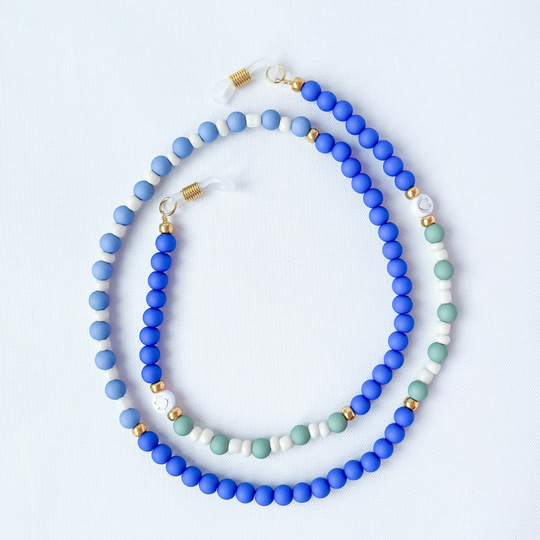 Brillenkoord Kind - blauw, groen, beige