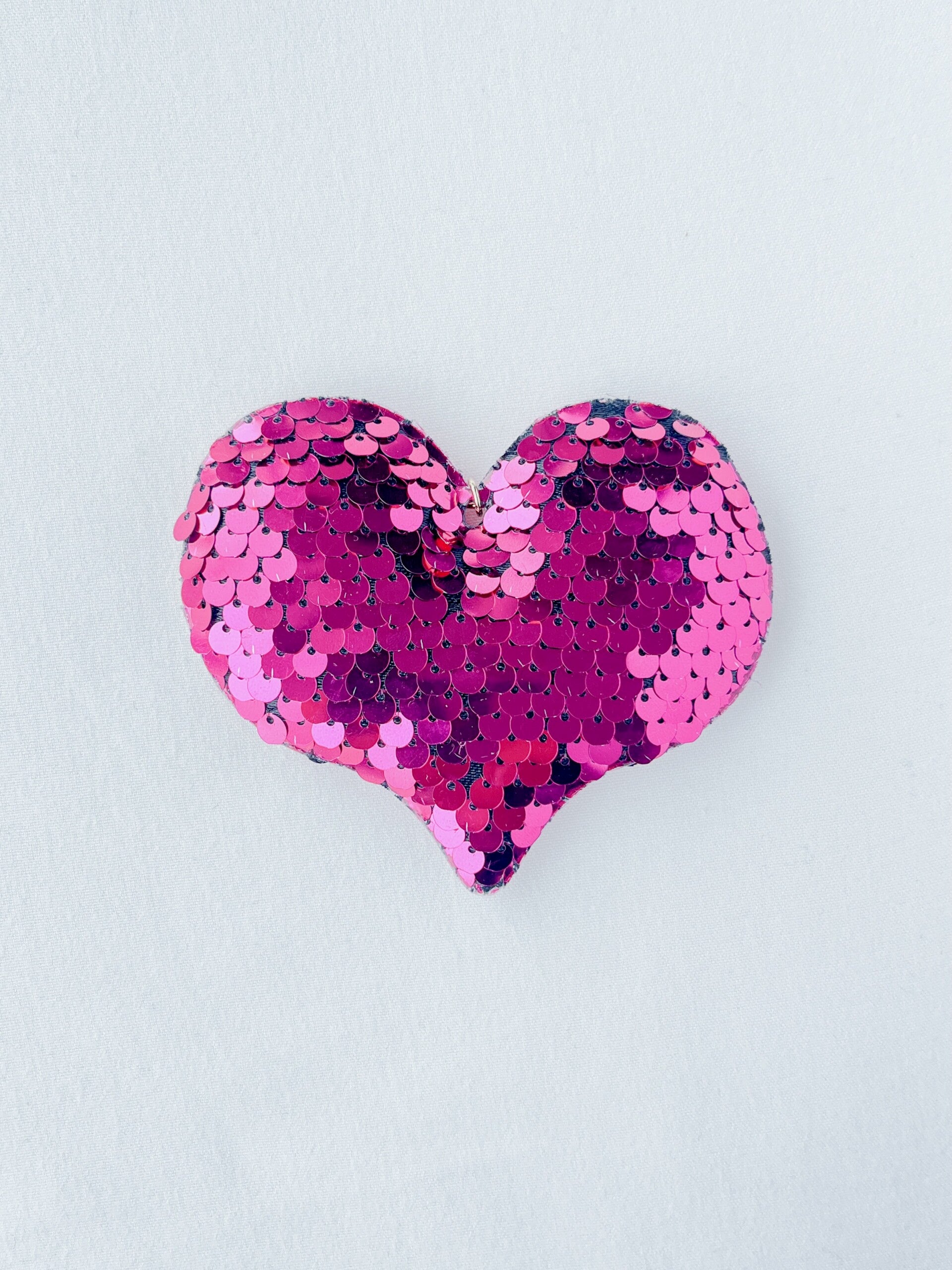 Bedel met pailletten | Hart - roze