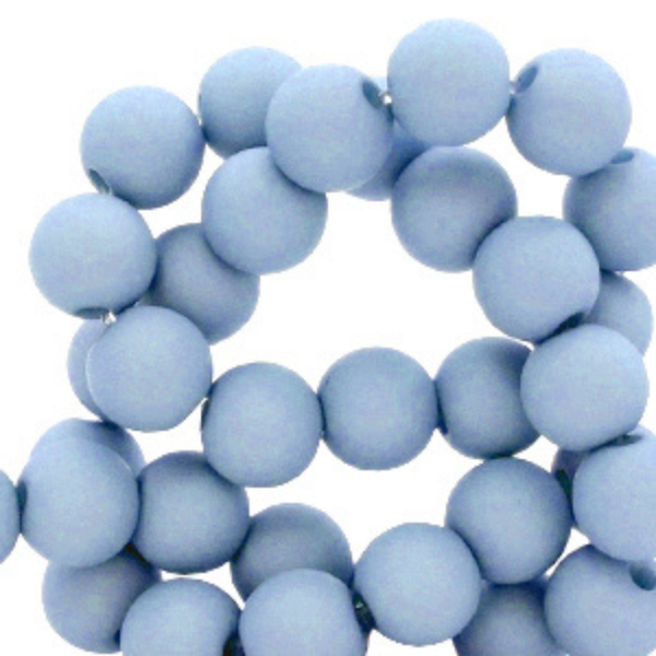 Acryl kralen 8MM matt Carolina Blue – DIY kralen voor kinderkettingen & armbandjes