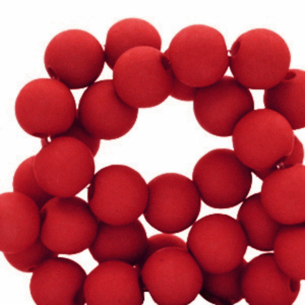 Acryl kralen 8MM matt Crimson Red – DIY kralen voor kinderkettingen & armbandjes
