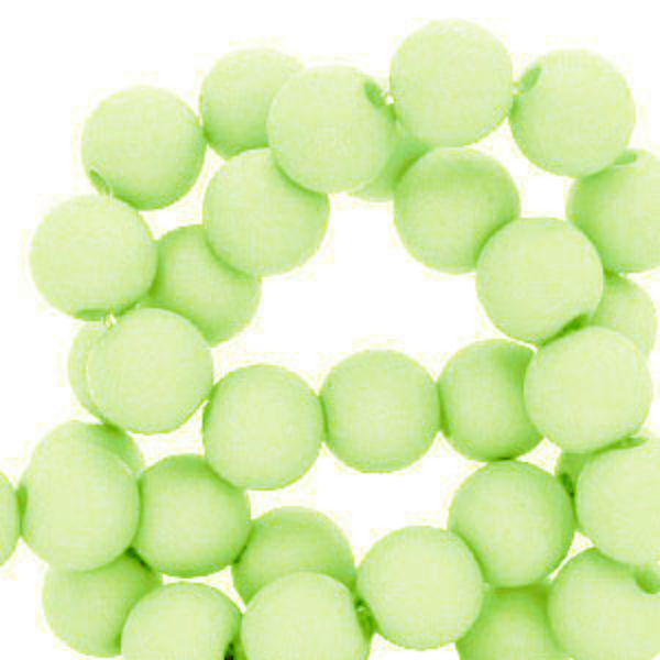 Acryl kralen 8MM matt Lime Green – DIY kralen voor kinderkettingen & armbandjes