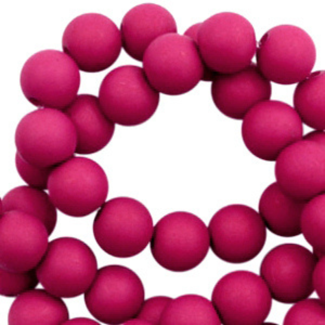 Acryl kralen 8MM matt Magenta Purple – DIY kralen voor kinderkettingen & armbandjes