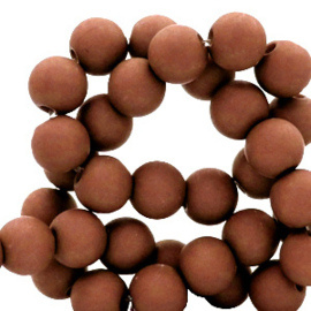 Acryl kralen 8MM matt Mash Brown – DIY kralen voor kinderkettingen & armbandjes