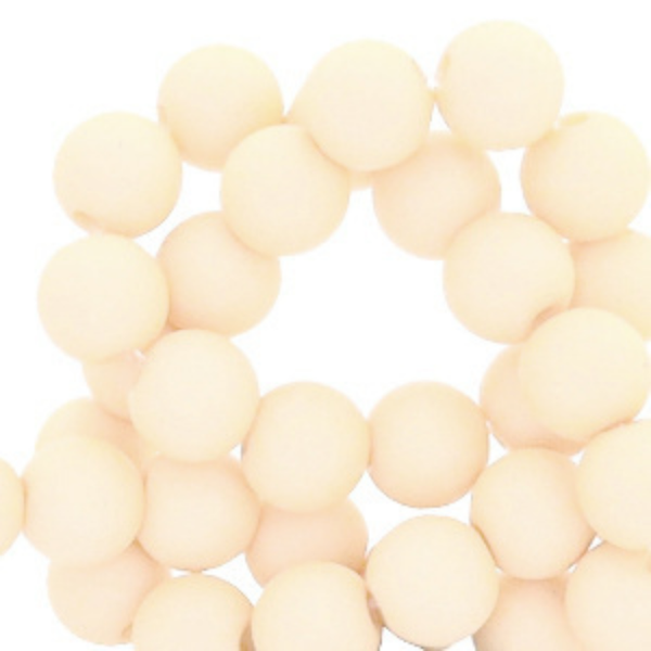 Acryl kralen 8MM matt Papyrus White – DIY kralen voor kinderkettingen & armbandjes