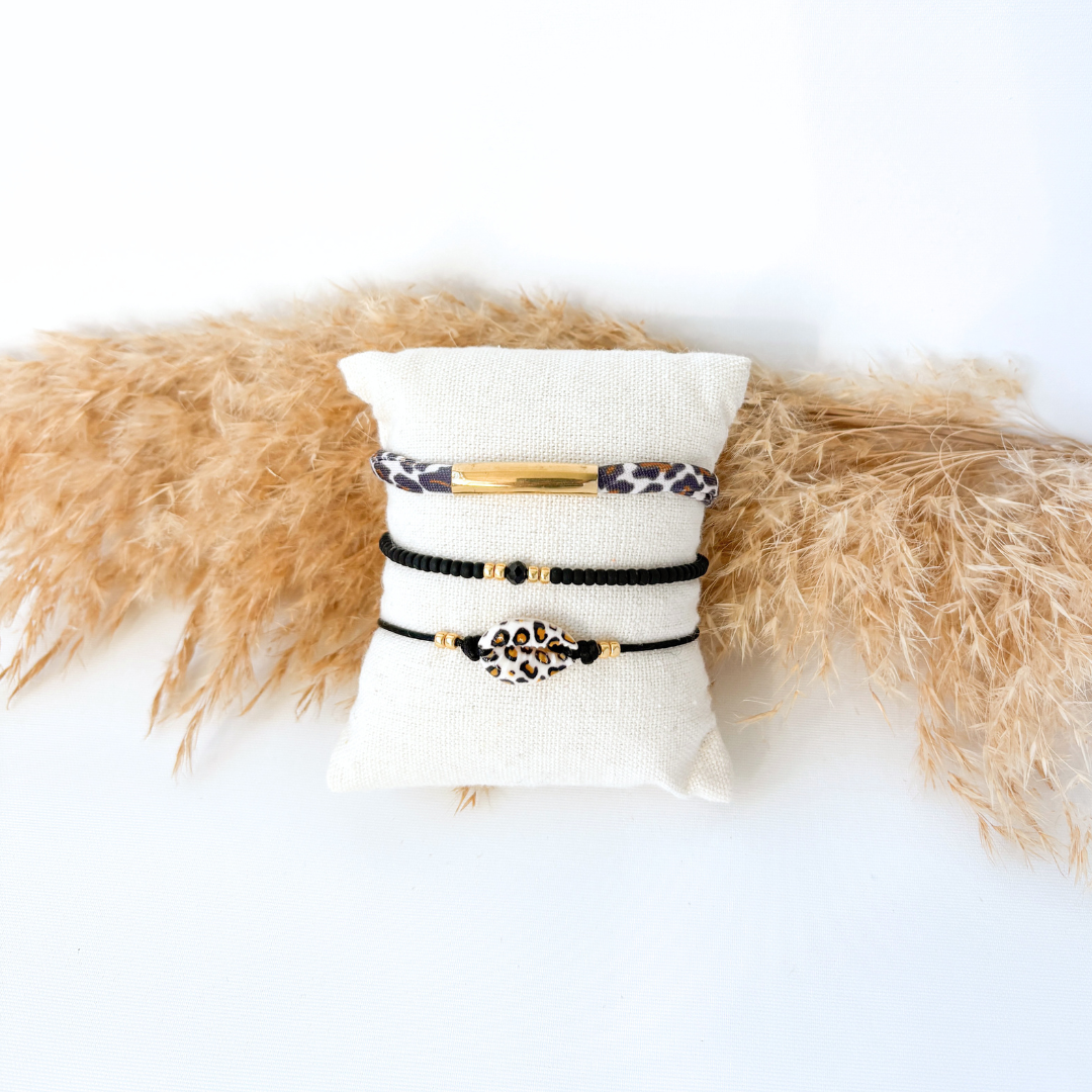 Armbandenset Dames – Ibiza elastiek, miyuki kralen & schelp