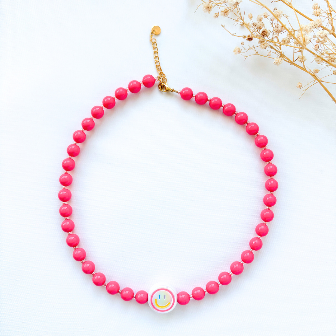 Bubblegum kinderketting Smiley