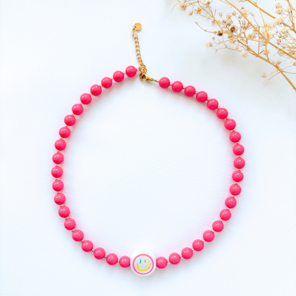 Bubblegum kinderketting Smiley