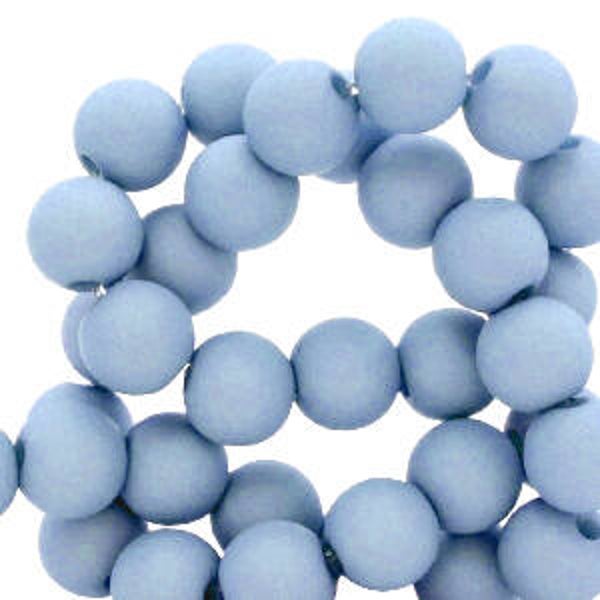 Ronde acryl kralen 8 mm Carolina Blue