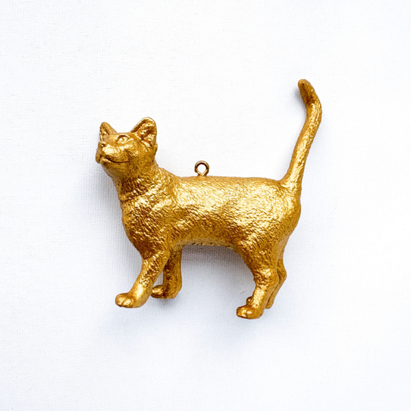 Kat bedel goud - Dierenbedel voor kinderketting