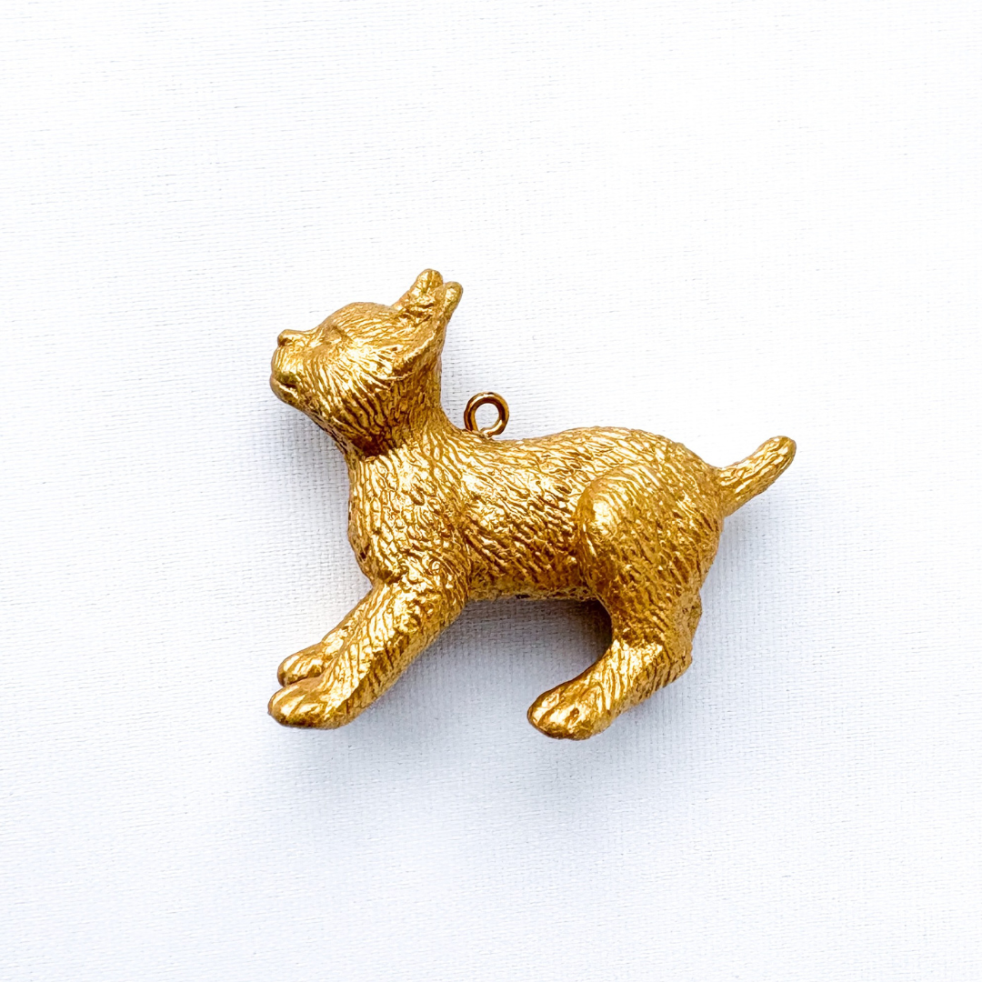 Lynx bedel goud - Dierenbedel voor kinderketting